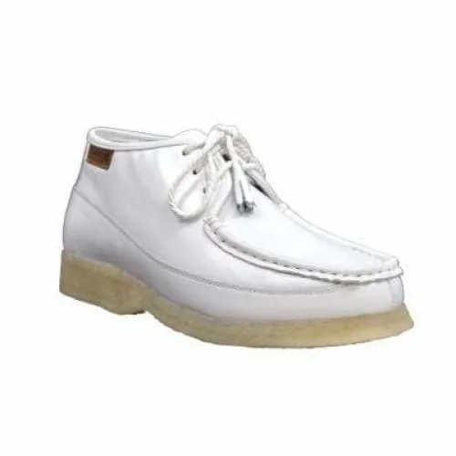 British Walkers Knicks Men's White Leather Lace Up