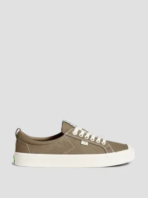 Brown conrast thread trainers