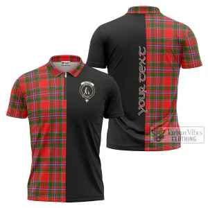 Butter Tartan Zipper Polo Shirt with Family Crest and Half Of Me Style