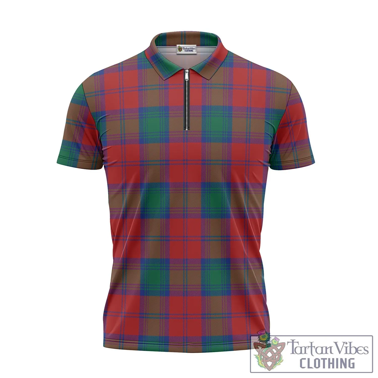 Byres (Byses) Tartan Zipper Polo Shirt