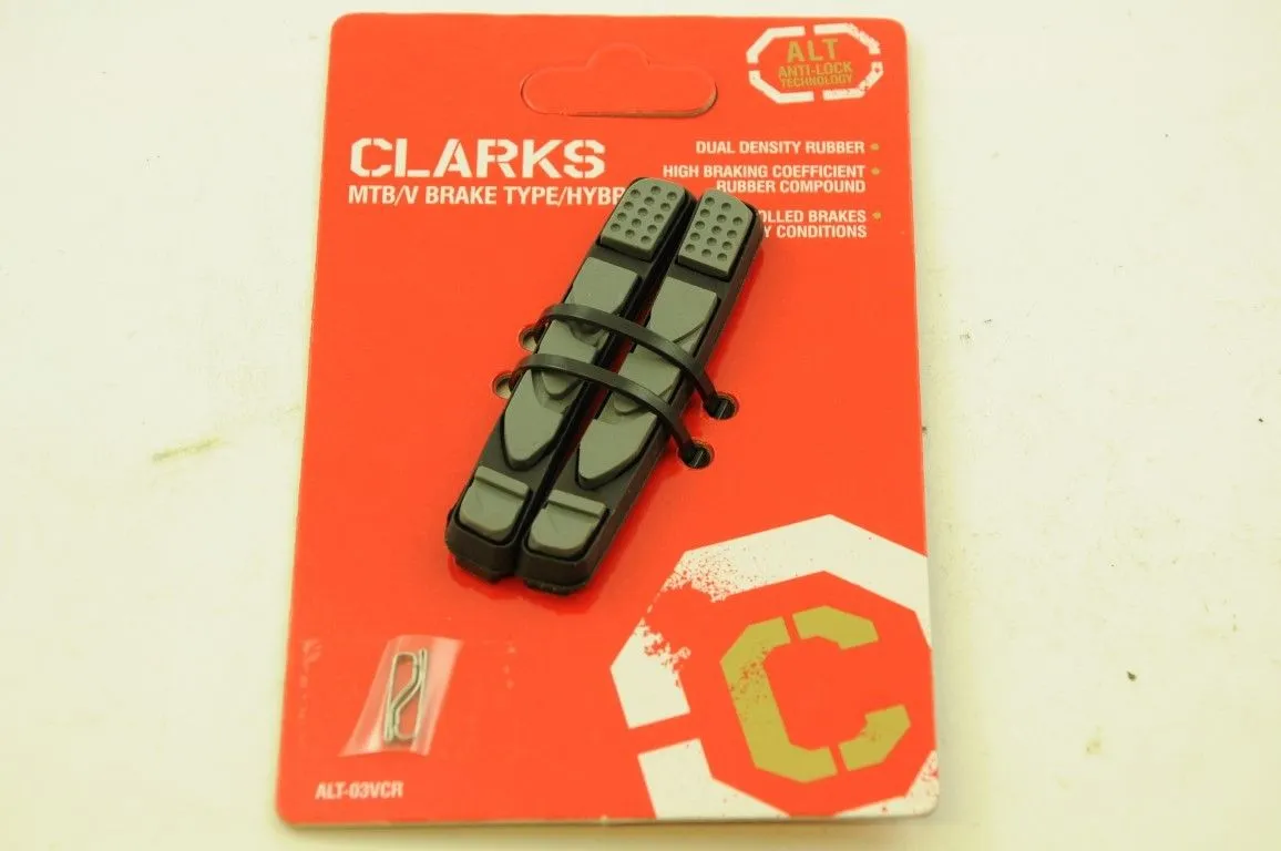 CLARKS ANTI-LOCK V 72mm BRAKE PADS FOR CARTRIDGE BRAKE SHOES ALT-03 VCR BOGOF