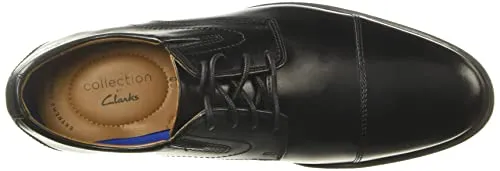 Clarks Men's Whiddon Cap Oxford, Black Leather 9 Pair of Shoes