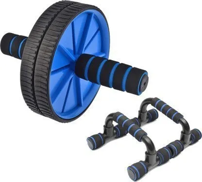 Combo Full Body Exerciser Ab Wheel Plastic Pushup Bar  (Pack of 2)