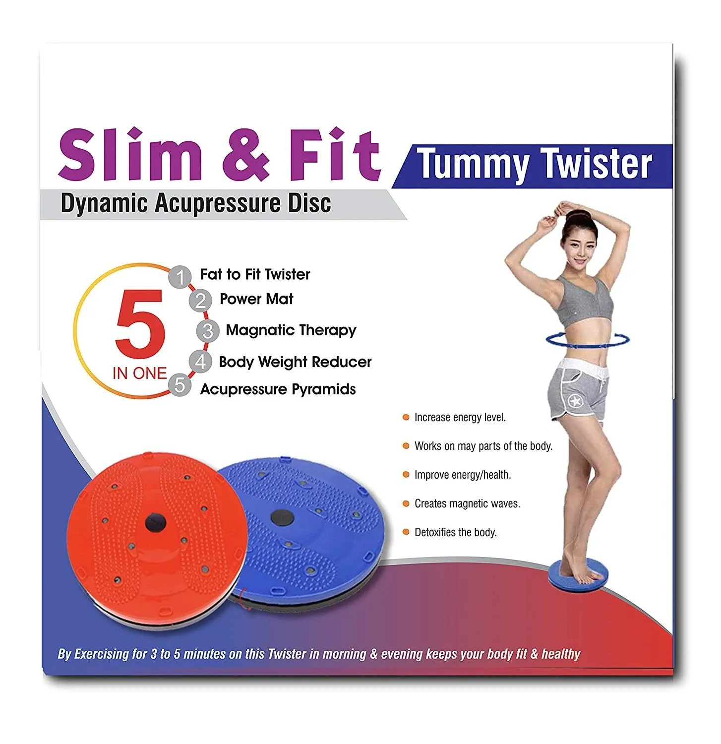 Combo Kit Full Body Exerciser Twister Ab Wheel  (Pack of 2)