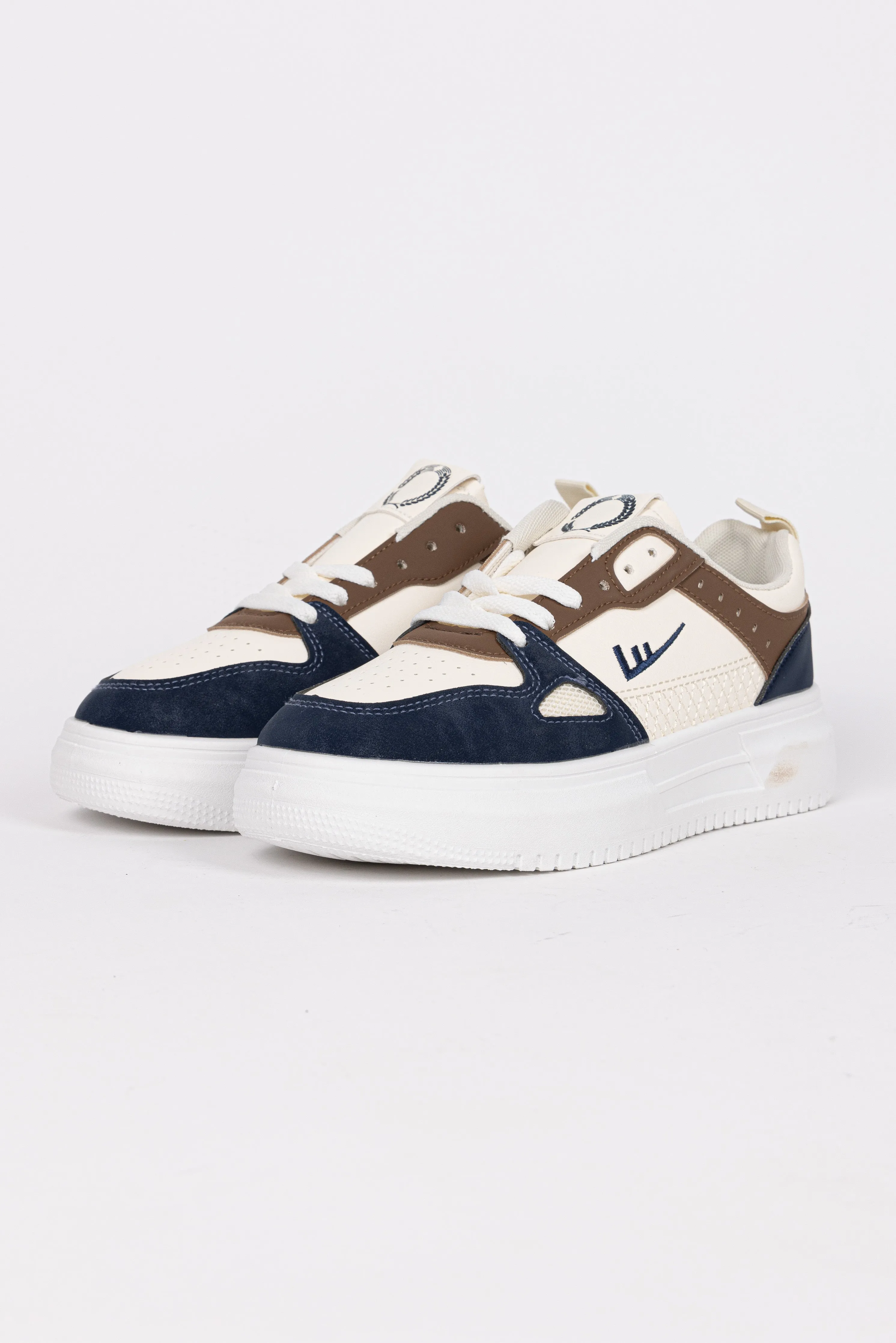 CONTRAST SUEDE SNEAKERS