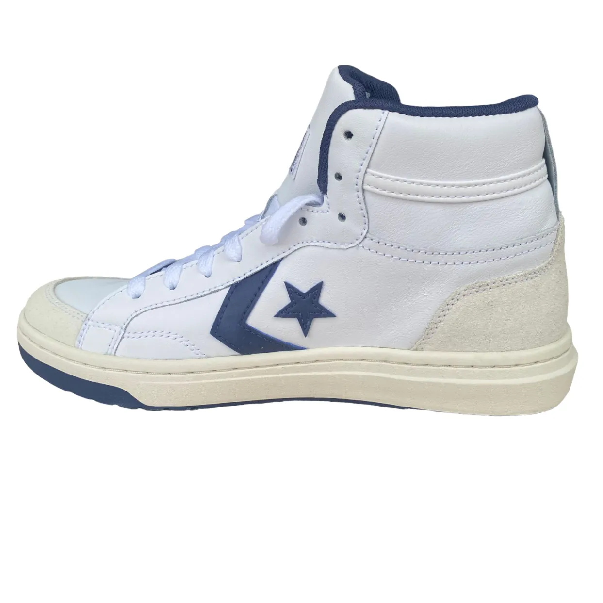 Converse scarpa sneakers alta da uomo Pro Blaze Classic A07099C bianco-blu