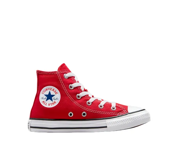 Converse scarpa sneakers da ragazzi in tela Chuck Taylor All Star HI 3J232C rosso