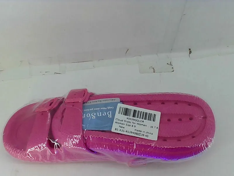 Cushionaire Hot Pink Adjustable Sandals Size 39-40 Pair of Shoes