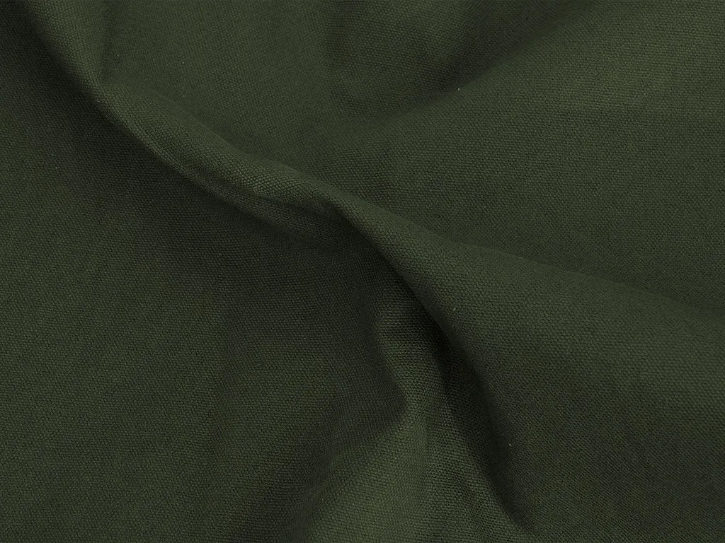 Dark Olive Green Plain Heavy Cotton Canvas Fabric