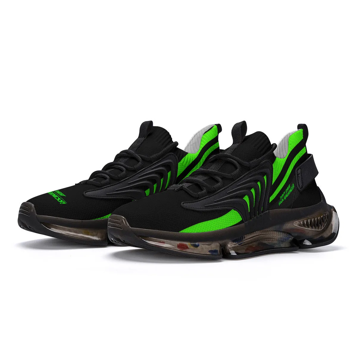 DCYG X2 Green & Black Air Max React Sneakers - Black