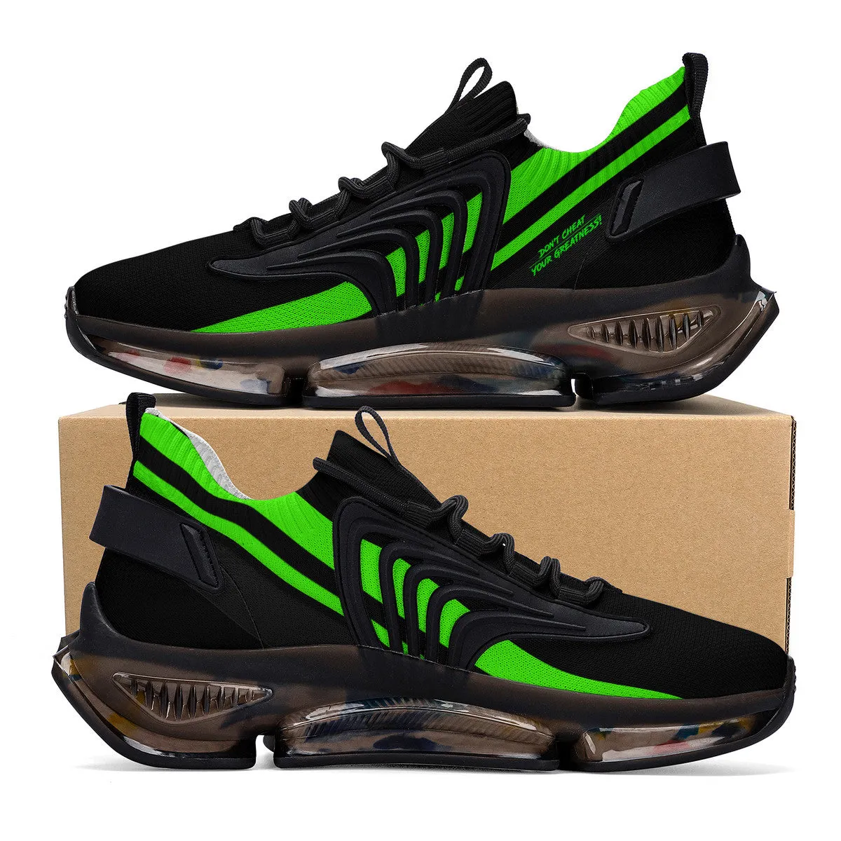 DCYG X2 Green & Black Air Max React Sneakers - Black