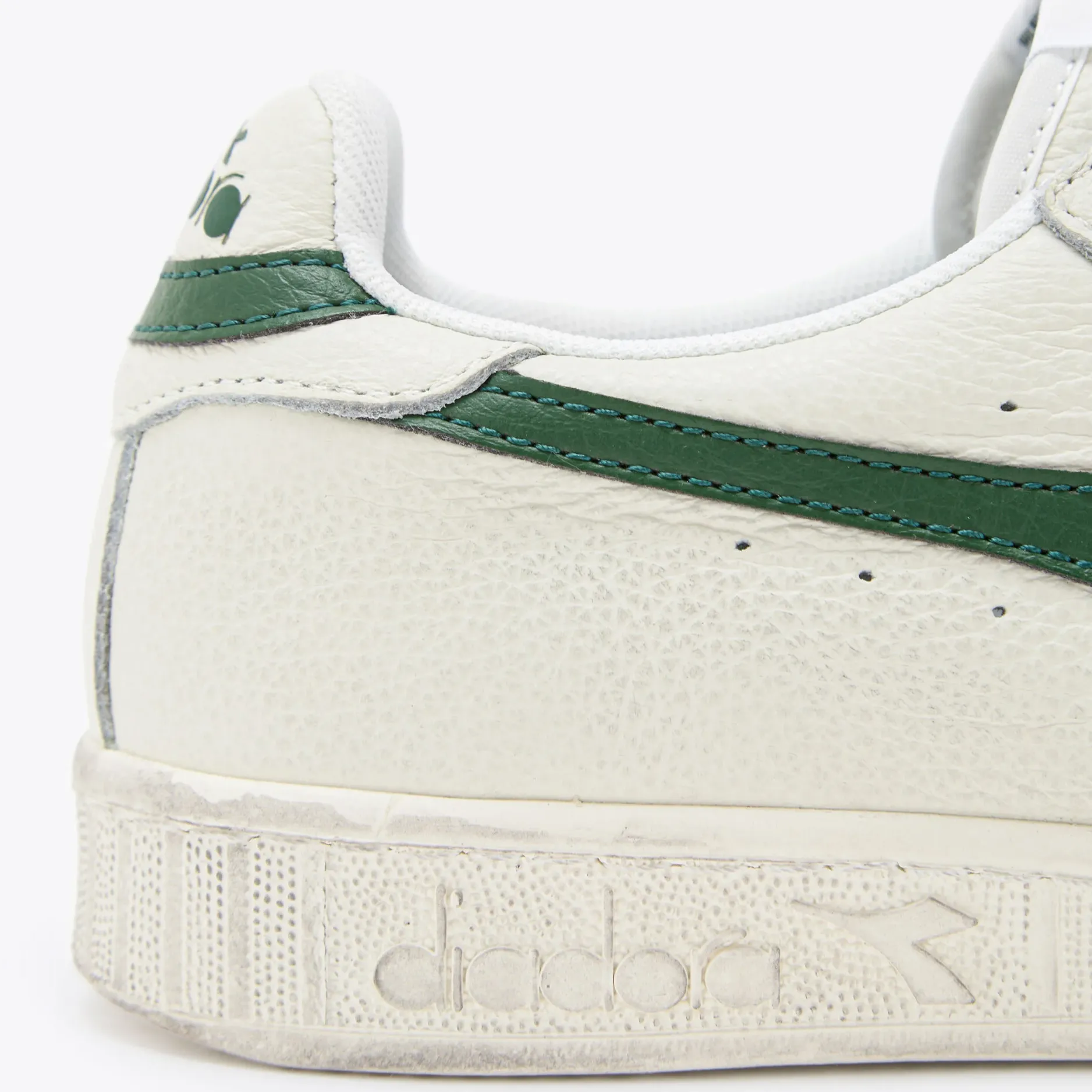 Diadora Game Low Waxed Trainers White/Green