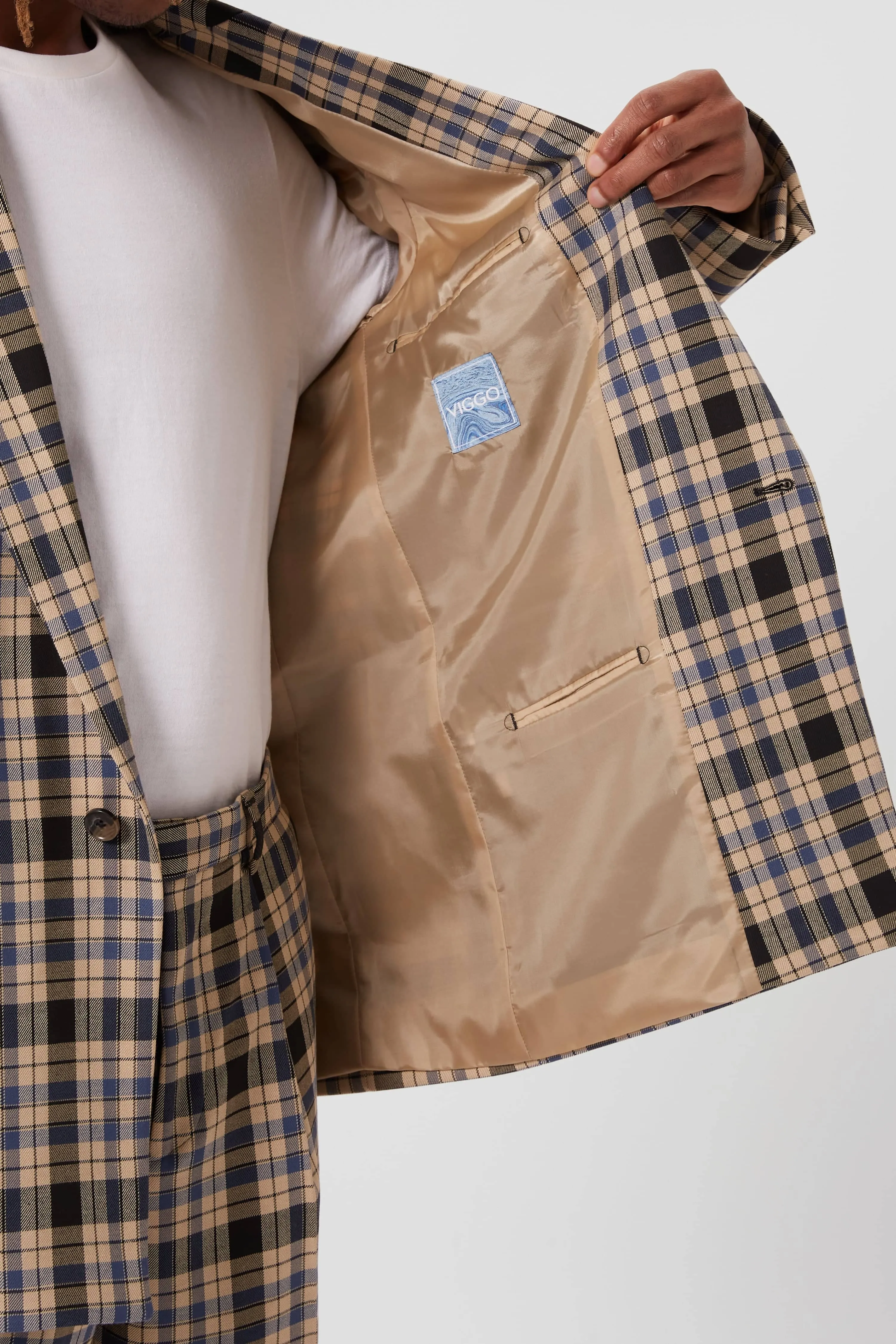 Digne Oversized Brown Check Jacket - ARCHIVE