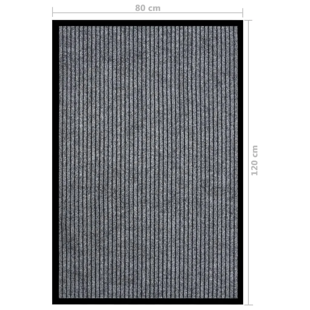 Doormat Striped Grey 80x120 cm