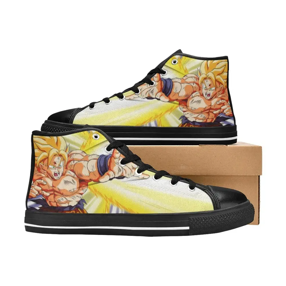 Dragon Ball Z Goku Ultra instinct Shoes High Top Sneakers for Kids and Adults