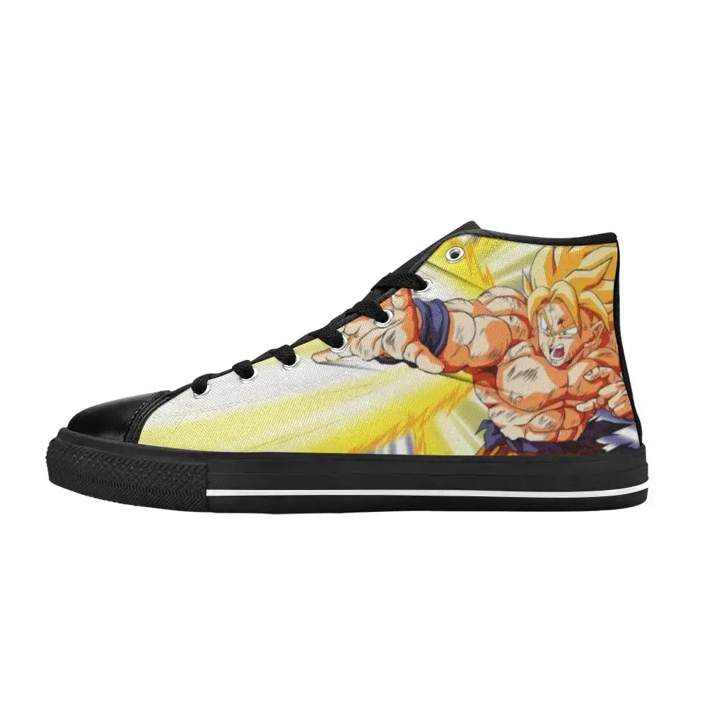 Dragon Ball Z Goku Ultra instinct Shoes High Top Sneakers for Kids and Adults