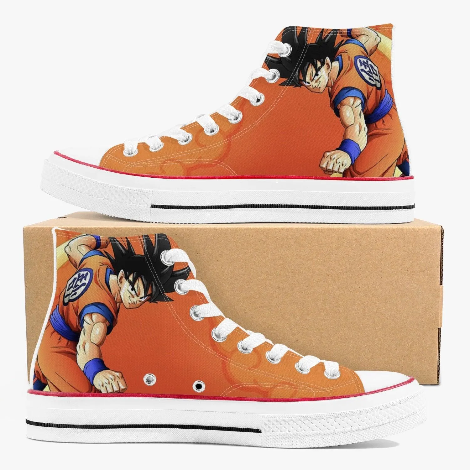 Dragonball Z Goku Kintoun A-Star High White Anime Shoes