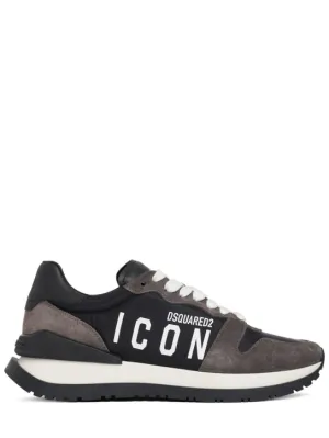 Dsquared2   Icon tech &amp; leather sneakers 