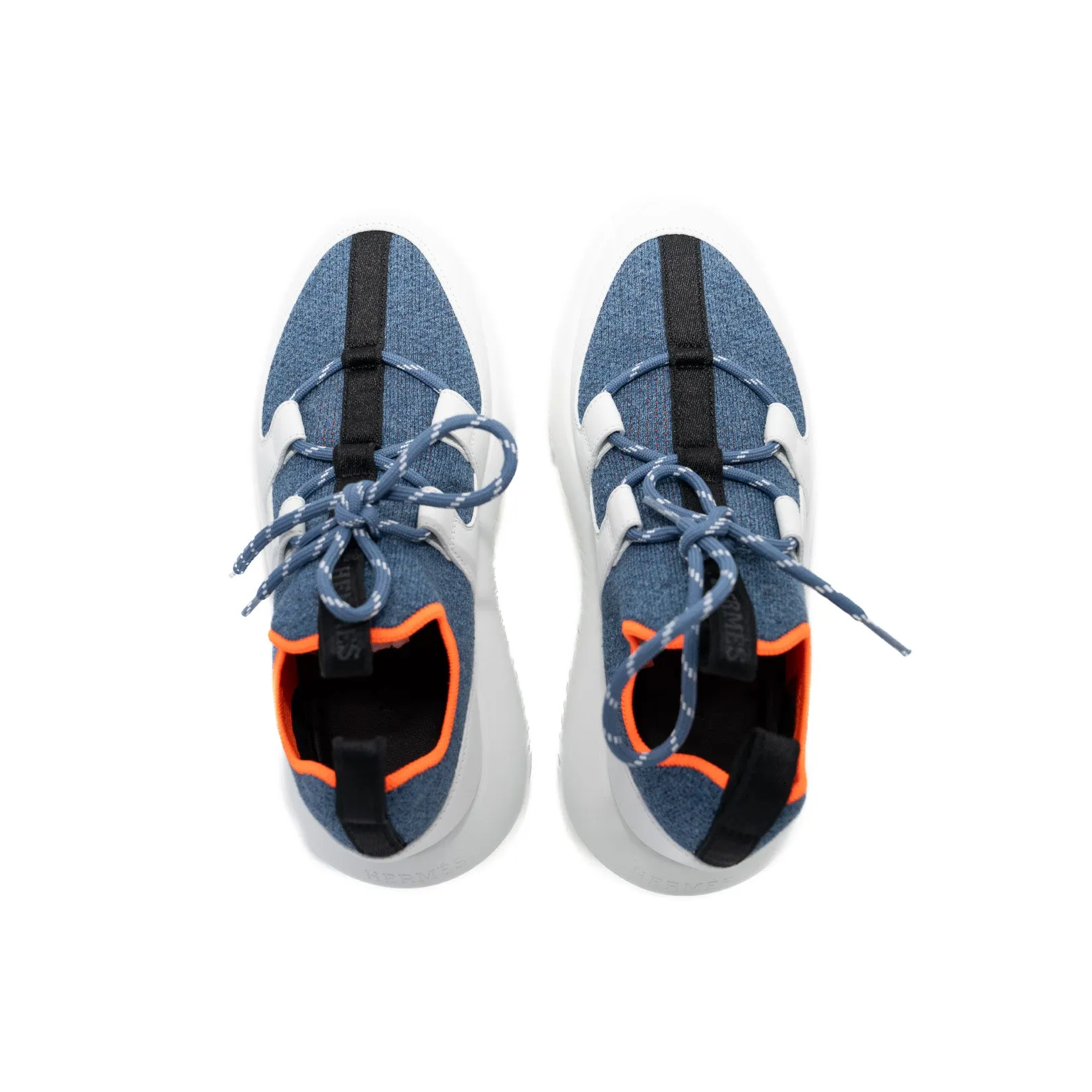 duel sneaker in fabric blue/orange#36