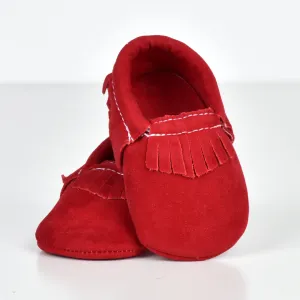 EMERSON AND FRIENDS SUEDE BABY MOCCASINS