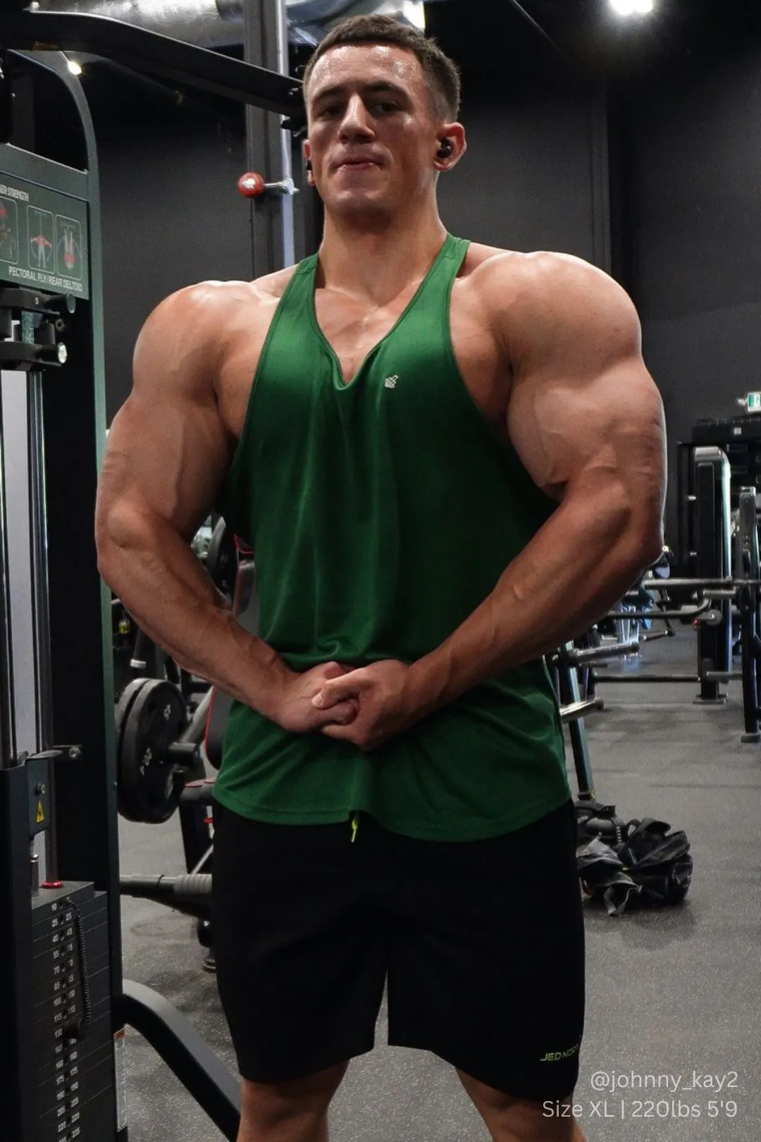 Fast-Dry Bodybuilding Workout Stringer - Emerald