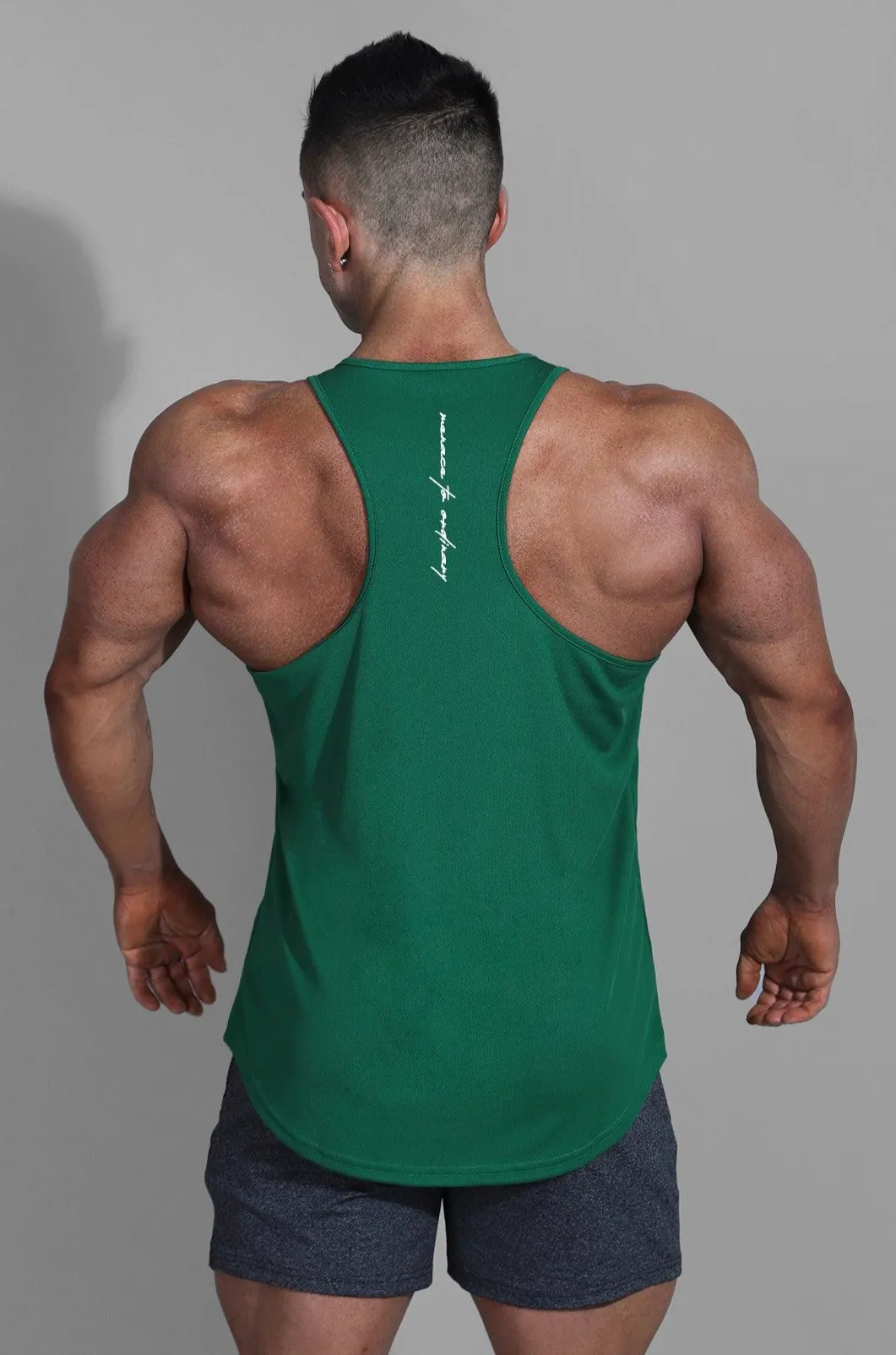 Fast-Dry Bodybuilding Workout Stringer - Emerald