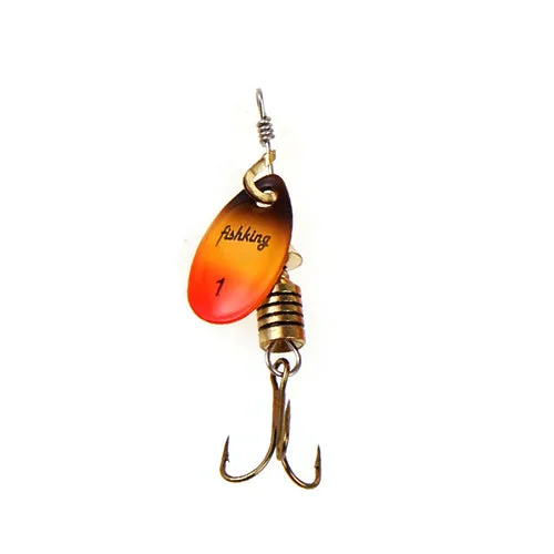 FISH KING 1PC Size0-Size5 Fishing Lure pesca Mepps Spinner bait Spoon Lures With Mustad Treble Hooks Peche Jig Anzuelos