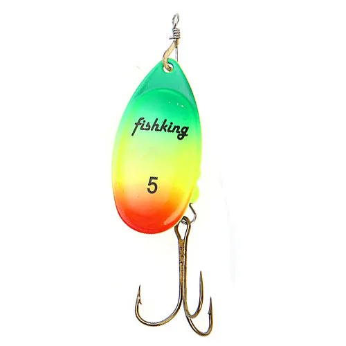 FISH KING 1PC Size0-Size5 Fishing Lure pesca Mepps Spinner bait Spoon Lures With Mustad Treble Hooks Peche Jig Anzuelos