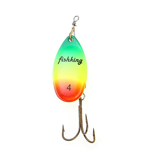 FISH KING 1PC Size0-Size5 Fishing Lure pesca Mepps Spinner bait Spoon Lures With Mustad Treble Hooks Peche Jig Anzuelos