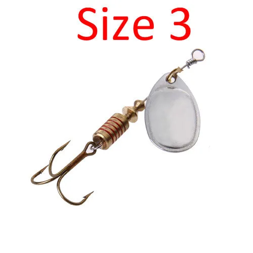 FISH KING 1PC Size1-Size4 Fishing Hook Mepps Spinner Fishing Lures With Knife-edged Treble Hooks Bulk Fishing Tackle Pesca