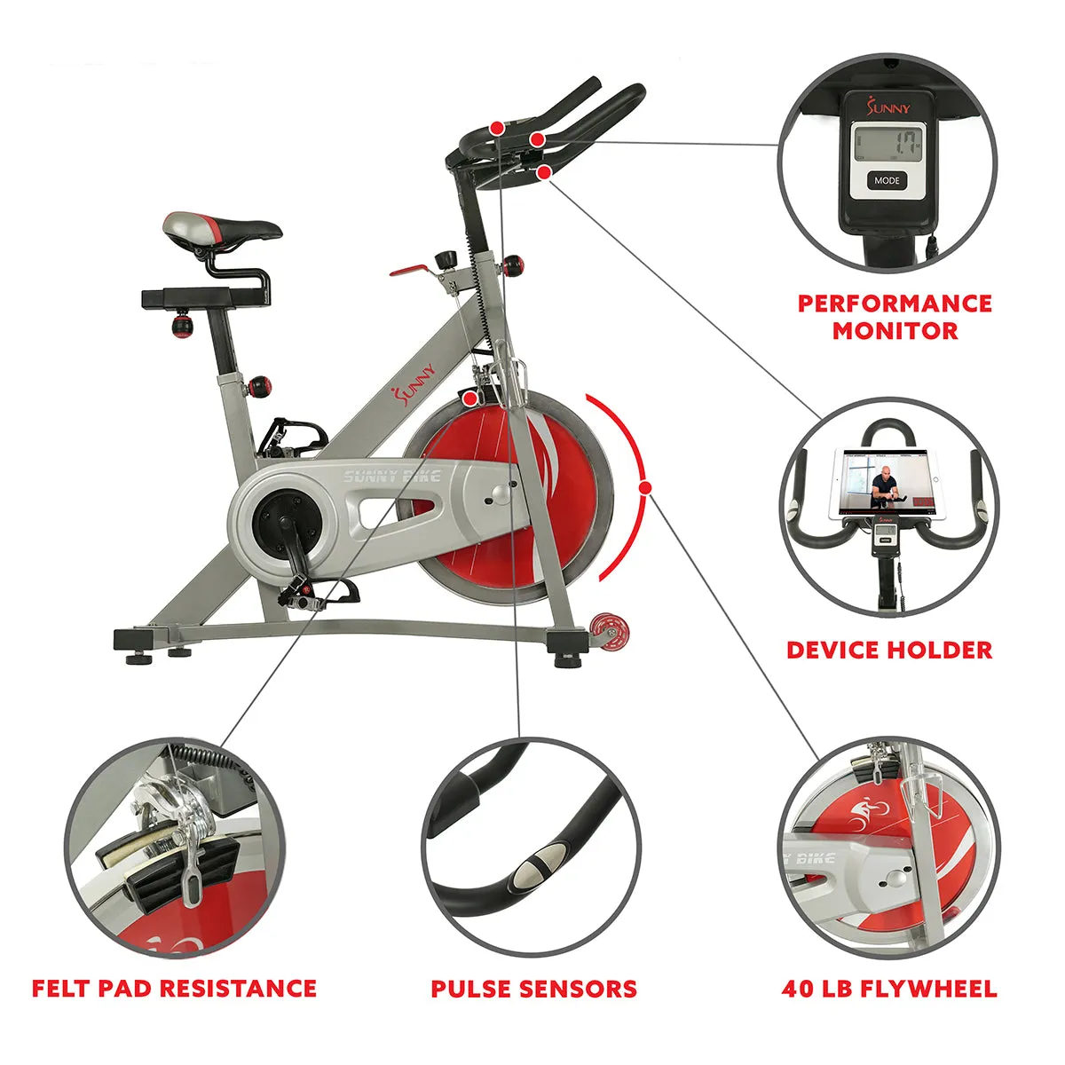 Fitness Pro II Stationary Indoor Cycling Bike