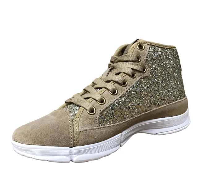 Freddy scarpa alta da donna con tomaia glitterata S6WFSL20 O oro