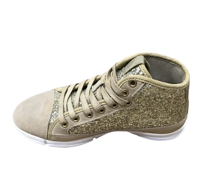 Freddy scarpa alta da donna con tomaia glitterata S6WFSL20 O oro