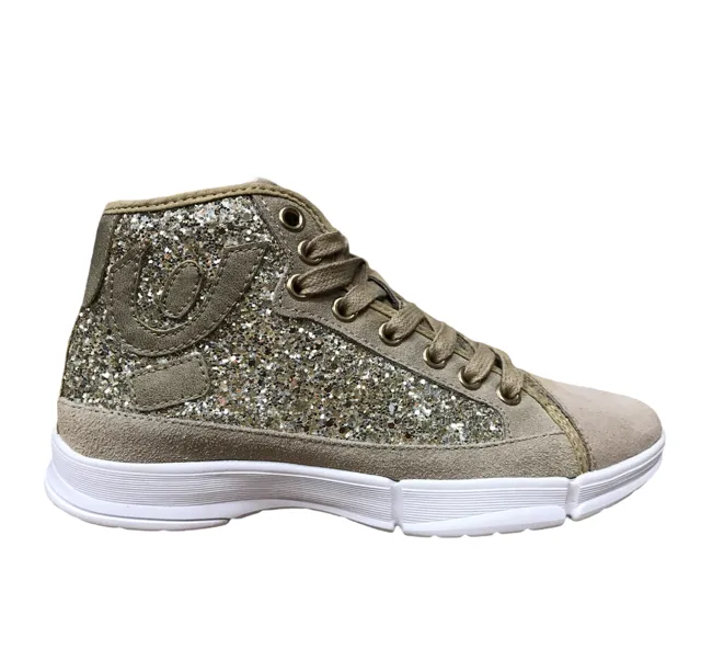 Freddy scarpa alta da donna con tomaia glitterata S6WFSL20 O oro