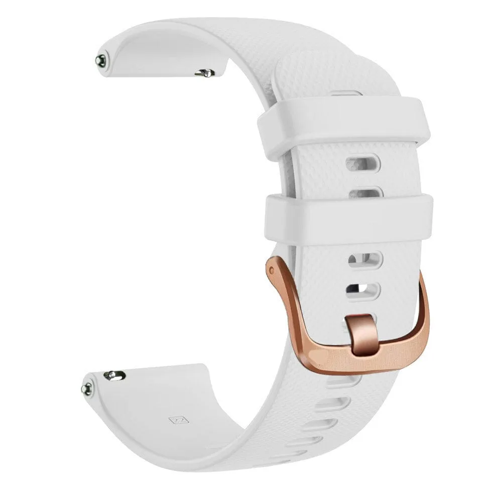 Garmin Approach S12 compatible Silicone Watch Straps with Rose Gold Buckles