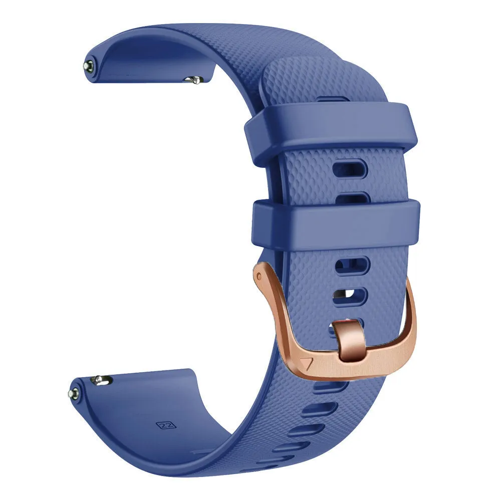 Garmin Approach S12 compatible Silicone Watch Straps with Rose Gold Buckles