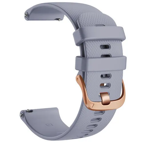 Garmin Approach S12 compatible Silicone Watch Straps with Rose Gold Buckles