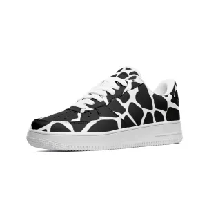 Giraffe Print Unisex Low Top Leather Sneakers