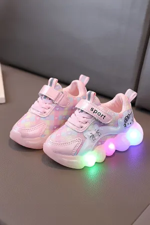 Girl's LED Light-Up Sneakers