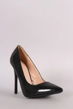 Glossy Patent Pointy Toe Stiletto Pump