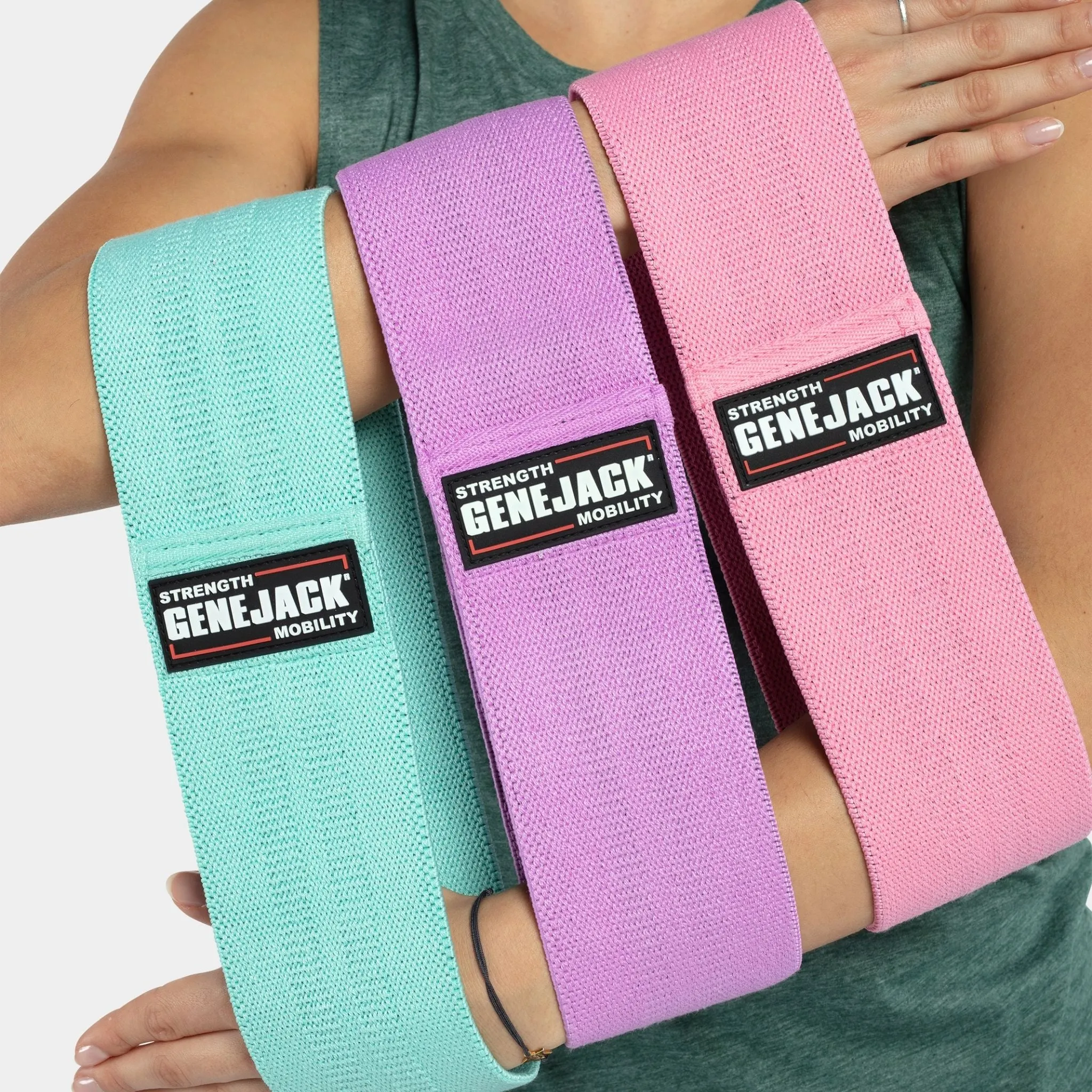 Glutes Activation Bands - Set of 3 Green,Pink,Purple