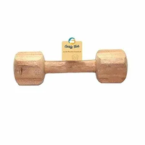 Goofy Tails Wooden Dumbbell Training Chew Toy