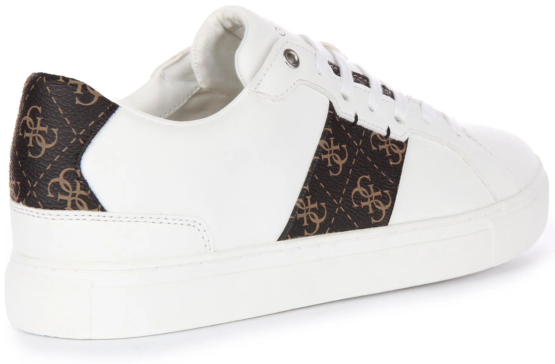 Guess Todi Trainers In White Brown For Men