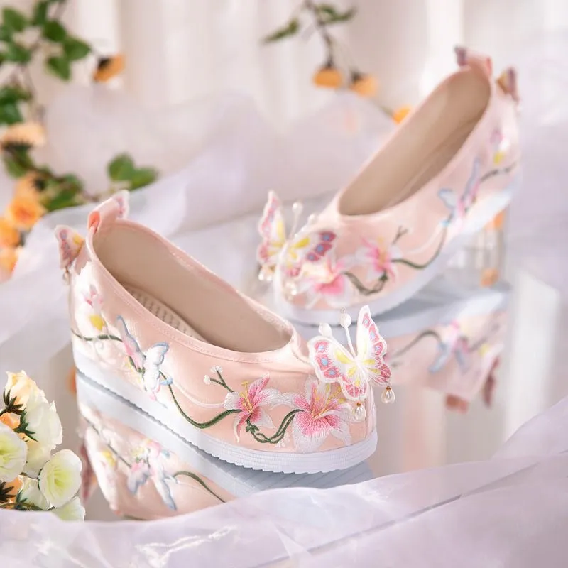 Hanfu Shoes: Fluttering Butterflies