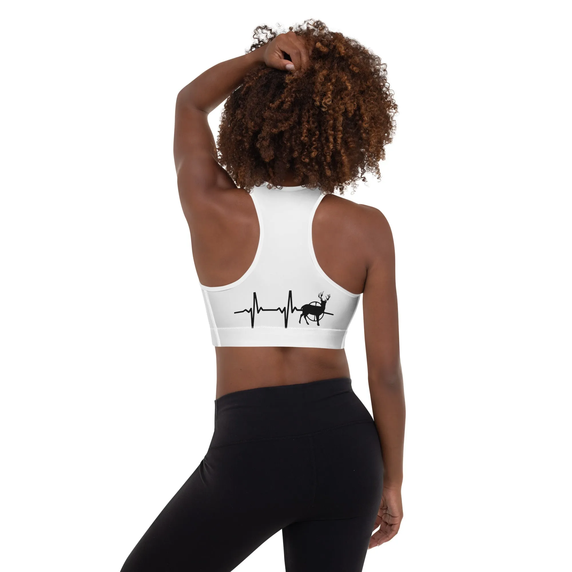 Heart Beat for Hunting Padded Sports Bra