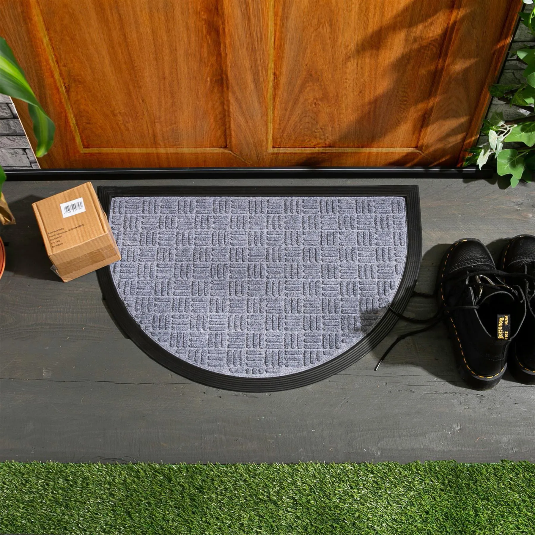 Heavy-Duty Half-Moon Door Mat - 90cm x 60cm - By Nicola Spring