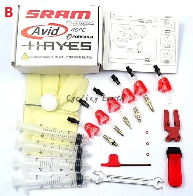 High quality,Bike Bicycle tool Oil Disc Brake Bleed Kit For AVID Sram DODE JUICY DOT HOPE BNGAL HAYES J3 J5 J7 Formula R1 RX K24