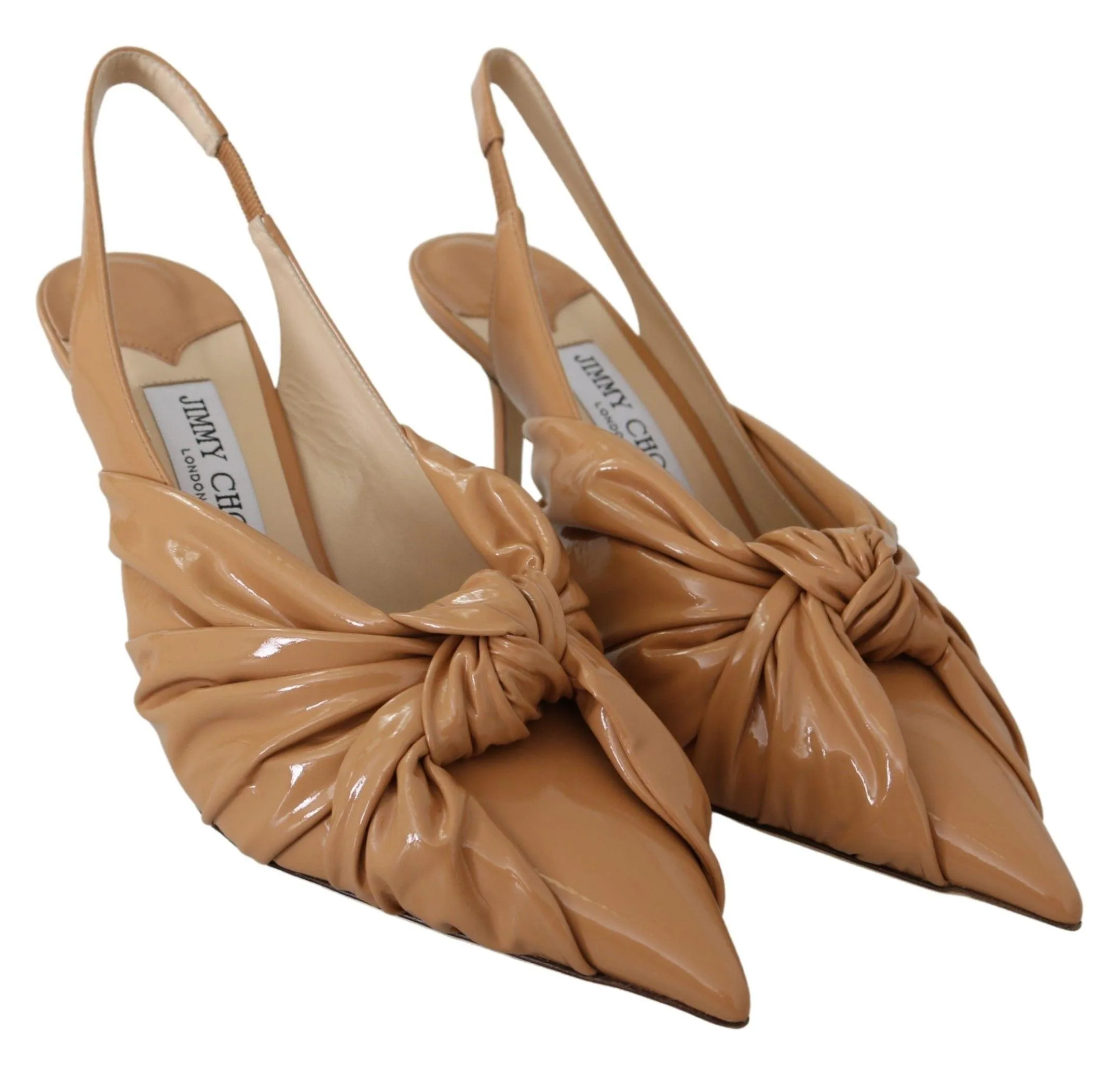 Jimmy Choo Caramel Brown Leather Annabell 85  Pumps