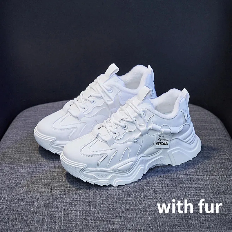 Joskaa 2024 New Chunky White 90s Platform Sneakers