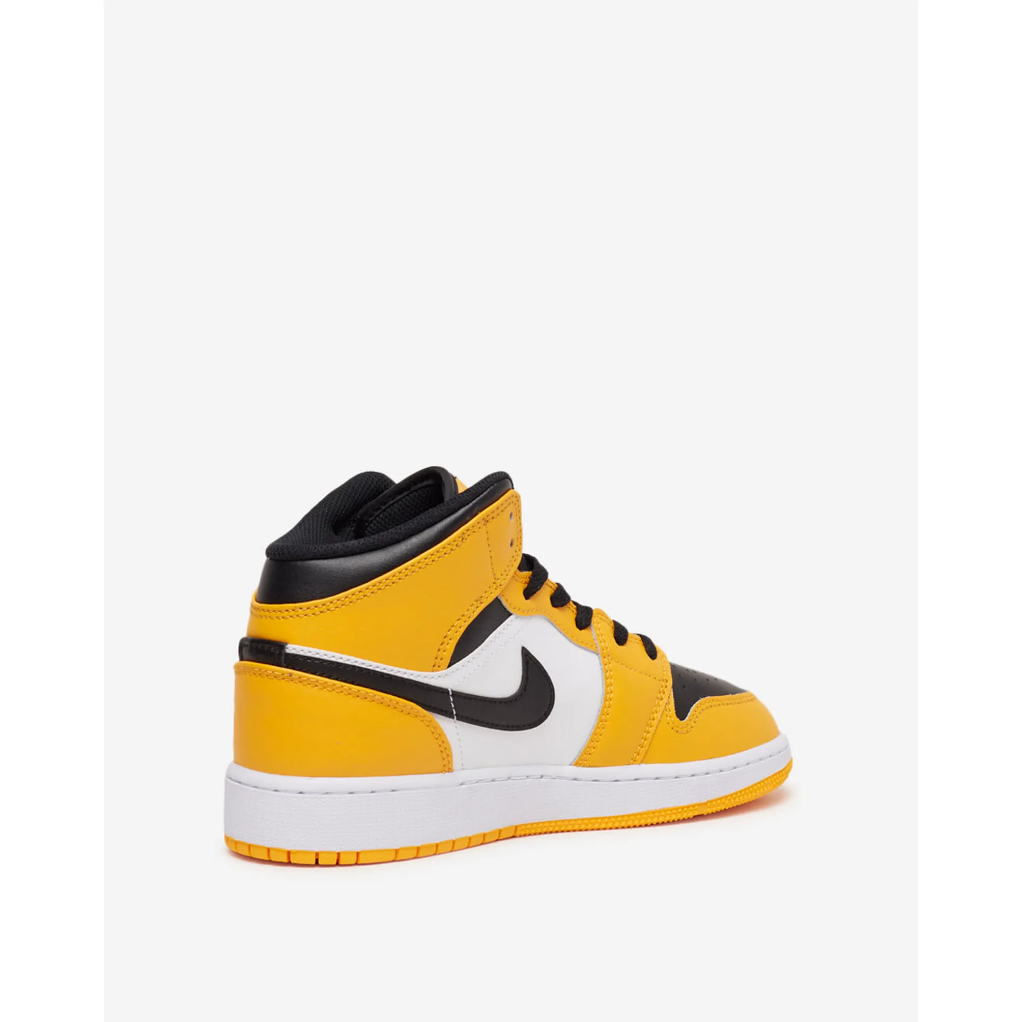 Kid's Air Jordan 1 Mid Shoes - Taxi Yellow / Black / White